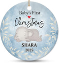 Personalized Baby First Christmas Ornament 2025 - Custom New Babies Ornament - Sweet Gift for New Parents - Baby Xmas Decoration - Christmas, Birthday Gift for Babies, Boy, Girls, Mom, Dad