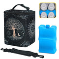 Breastmilk Cooler Bag with Ice Pack Fits 4 Baby Bottles Up to 9 Ounce Insulated Baby Bottle Bag Breast Milk Cooler on The Go with Strap Baby Bottle Cooler Bag for Nursing Mom Daycare or Travel