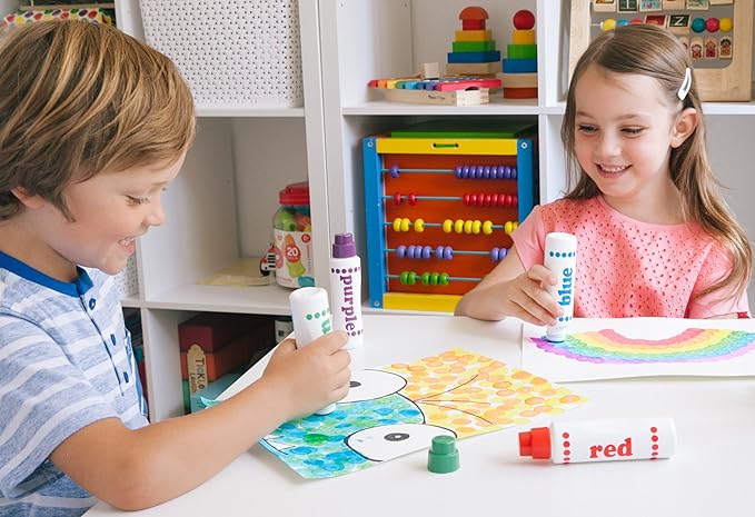 Do A Dot Art! Markers 6-Pack Rainbow Washable Paint Markers, The Original Dot Marker, Activity Craft Coloring Supplies for Kids and Toddlers, Made in the USA