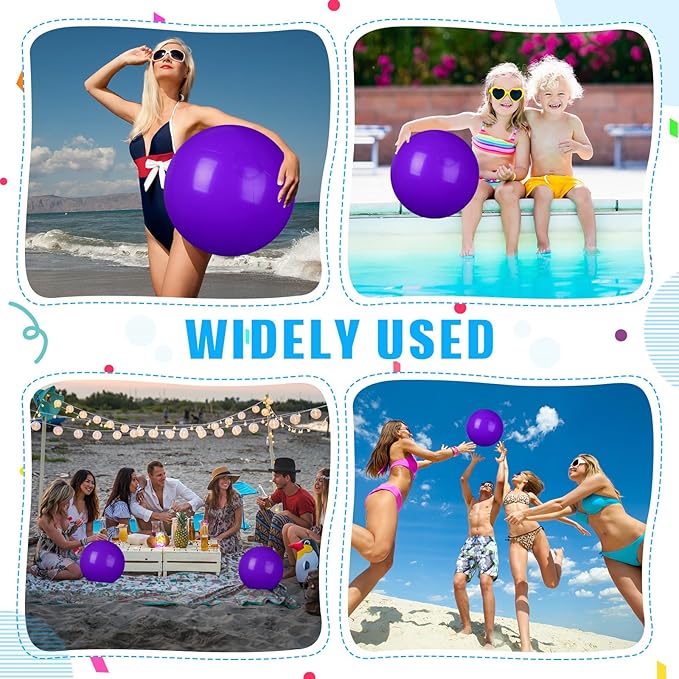 2 Pcs Inflatable Beach Ball 8 inch Swimming Pool Balls Summer