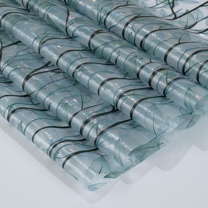 DKTIE Nature Pattern Rainbow Window Film Decorative Stained Glass Window Film Static Cling Films Easy Apply Removable Comes with Tools (U1747-rainbow, 17.7" x 118.1")