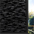 rabbitgoo Blackout Window Film, Sun Blocking Privacy Film for Room Darkening, Removable Black Out Vinyl Cover Tint for Home Day Sleep, Anti-UV Frosted Glass Clings, Black, 35.4 x 157.4 Inches