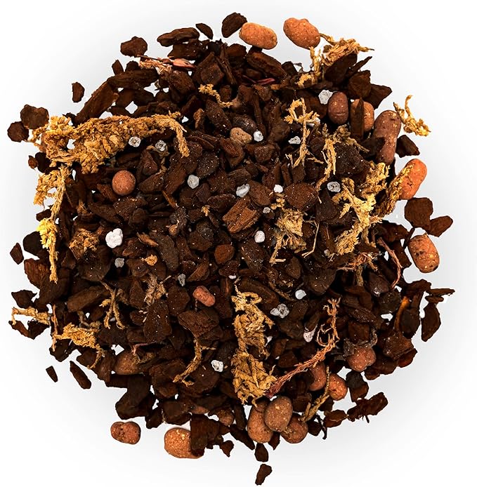 Premium Orchid Soil Mix by Gardenera - Hand Mixed New Zealand Pinus Radiata 100% Natural Potting Soil Bark Mix - for Phalaenopsis Orchid - 3 Quart - Made in USA
