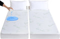 GOONIK Split King Mattress Protector for Adjustable Bed, Breathable Bamboo Viscose Waterproof Split King Mattress Pad Cover with 6-18 inches Deep Pocket