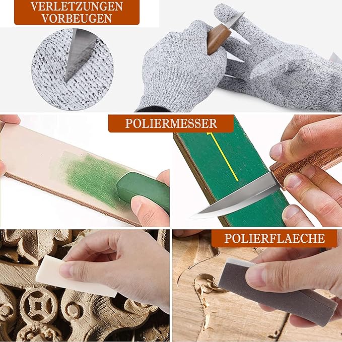 Olerqzer Wood Carving Kit,35-in-1 Wood Whittling Kit for Beginners,Whittling Knife Set Whittling Knife Wood Carving Knives Carving Tools with Large Storage Tool Bag(35PCS)