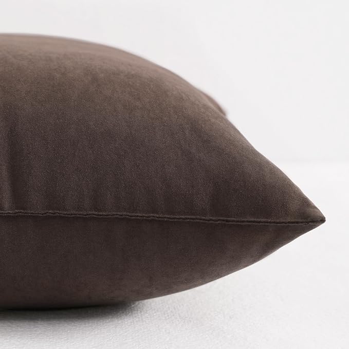 NTBAY Tiny Pillows, Down Alternative 7"x11" Microfiber Mini Pillows for Travel, Pets, Soft Machine Washable Small Pillow for Neck, Wrist, Lumbar and Knee, Dark Brown