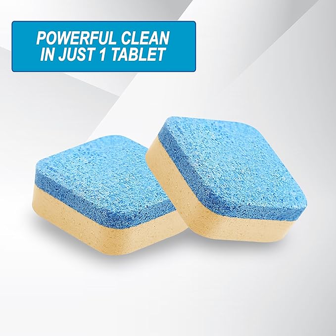 Air Jungles Dishwasher Cleaner Tablets 24 Count, Lemon Scent, Deep Cleaning Descaler, Formulated To Clean Dishwasher Machine, Remove Odor, Hard Water, Calcium, Bad Smell, 12 Month Supply