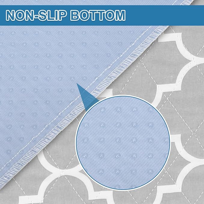 OUTCREATOR® Washable Bed Pads 18" x 24" (Pack of 8), Incontinence Mattress Protector, Anti-Slip Waterproof Underpads for Adults Kids Elderly Pets, Absorbency & Reusable Bedwetting Pads (Gray)