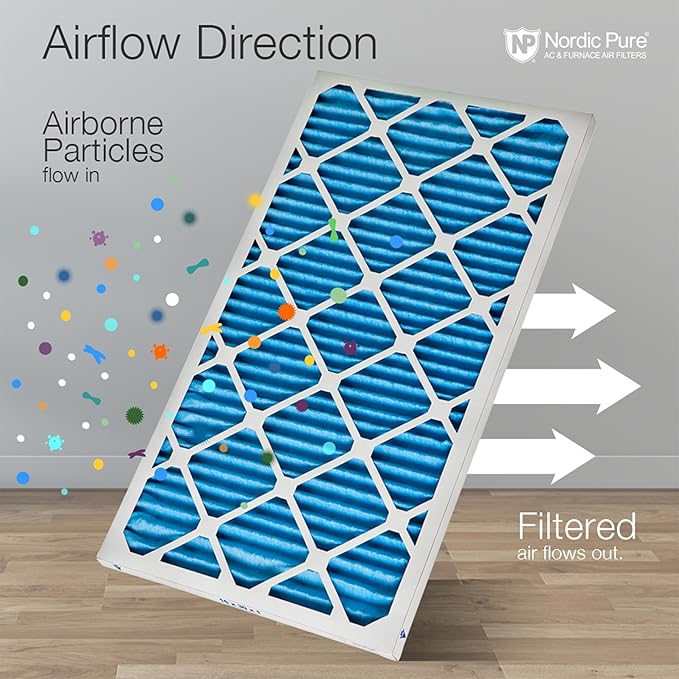 Nordic Pure 20x30x1 (Actual Size: 19 5/8 x 29 5/8 x 3/4) Pleated MERV 7 Air Filters 6 Pack