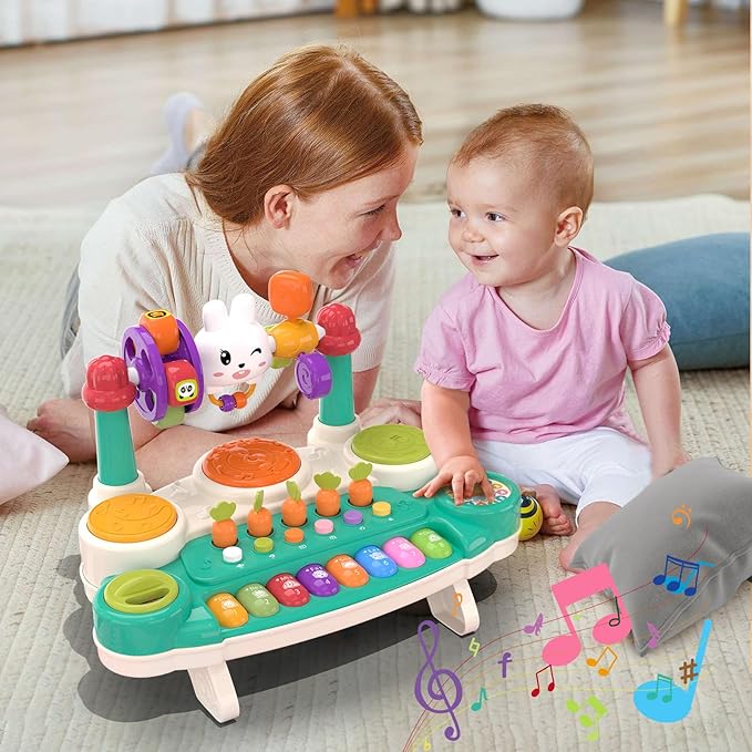 20 in 1 Baby Musical Toys – Interactive Piano Keyboard Drum Set for 6 9 12 18 Month, Toddlers 1-4, Educational Learning Toys for Boys Girls, First Birthday Gift 1 2 3 4 Year Old, Infant Toys