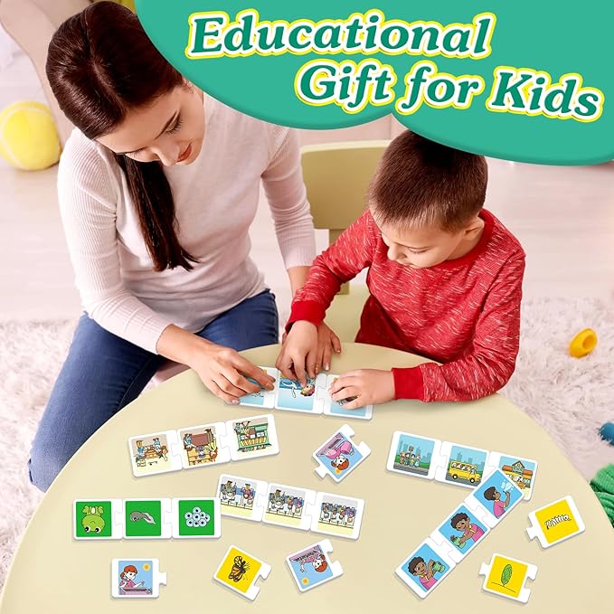 Sequencing Puzzle Cards,Sequence Board Game for Kids,Speech Therapy Materials for Autism,Storytelling,Social Skills,Sentence Building,Toddler Puzzles,Learning Activities,Classroom &Homeschool