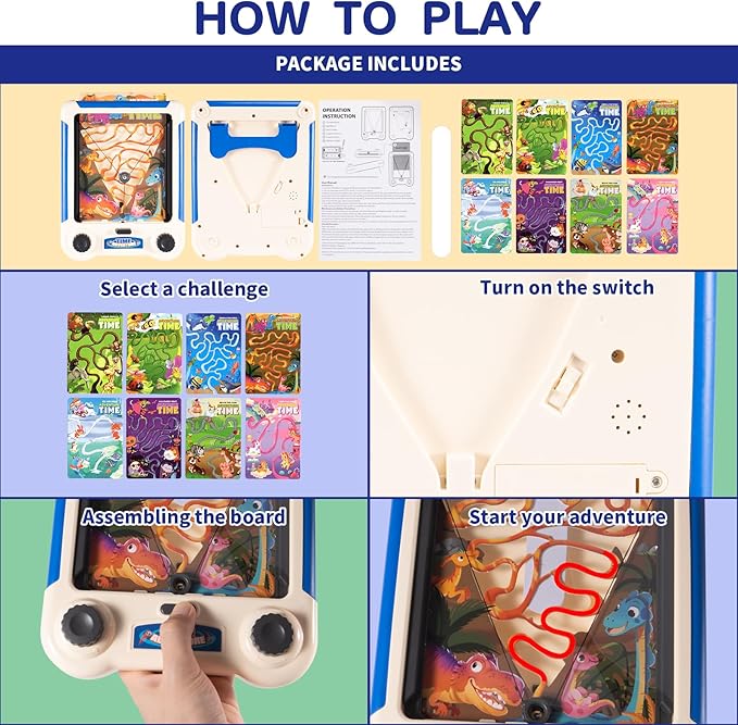 Ganowo Board Game for Kids - Ball Adventure Operation Game for Kids with Time Adventure Family Night Challenges Game for Ages 8-12 4-6 6-8 (Battery Not Included)