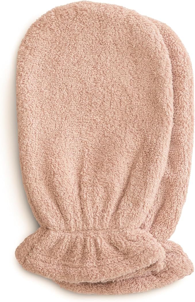 mushie Baby Bath Mitt | Organic Cotton | Pack of 2 (Blush)