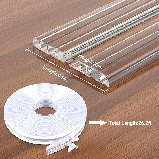 Baby Proofing 26.2ft Long (0.9" Wide),Clear Corner Protectors,Soft Edge Protectors Corner Guards Furniture Corner&Edge Safety Bumpers with Upgraded Strong Adhesive for Sharp Furniture & Table Edges