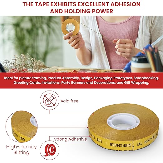 GGR Supplies T.R.U. ATG-7502 ATG Tape (Acid Free Adhesive Transfer Tape): 3/4 in. Wide x 36 yds. (Pack of 1)