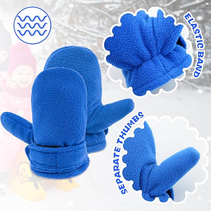 BAVST Baby Toddler Winter Mittens Girls Warm Fleece Lined Gloves Kids Sherpa Lined Mittens for Boys