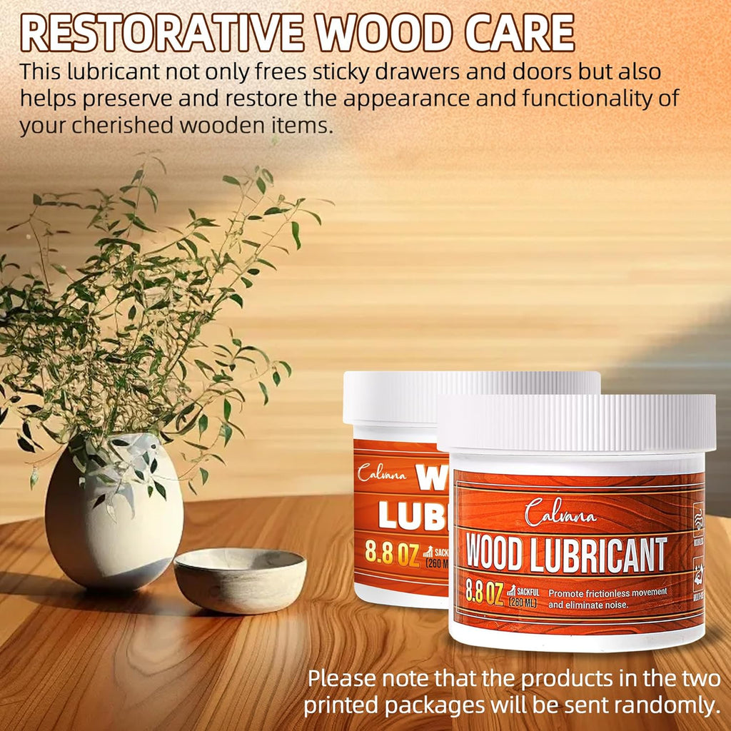 8.8oz Wood Wax for Home Projects,Door Hinge Lubricant,for Wood Drawer Slides,Sliding Glass Door,Window Track, Clear,Unscented, Non-Spray Formula