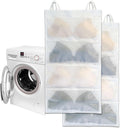 Bra laundry bags for washing machine, 2pc, Holds 8 A-D cups sizes, Cleans, Drys, Storage and Dust-proof 4-in-1, Cleans Better Than a Single Laundry Bag