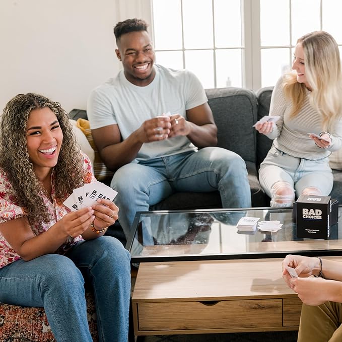 BAD CHOICES Party Game - The Have You Ever? Game - Hilarious Adult Card Game for White Elephant Parties and Board Games Night with Your Friends