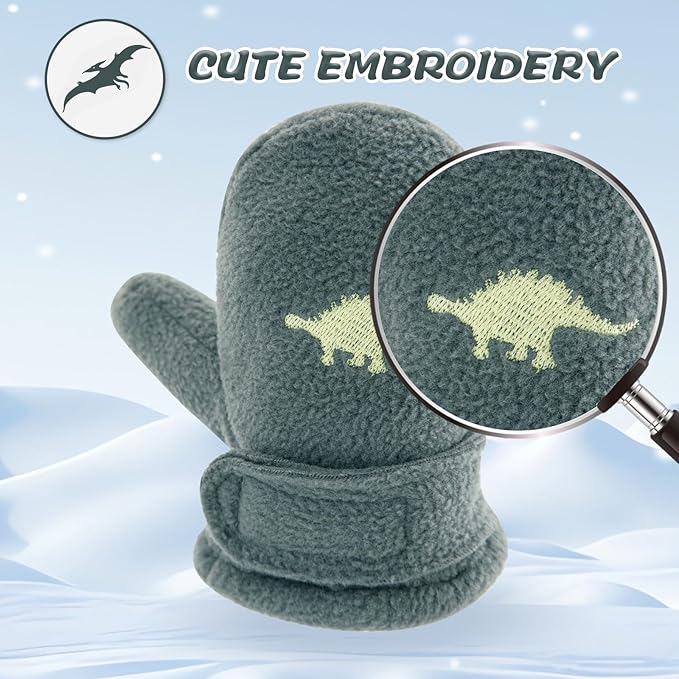 BAVST Baby Toddler Winter Mittens Girls Warm Fleece Lined Gloves Kids Sherpa Lined Mittens for Boys