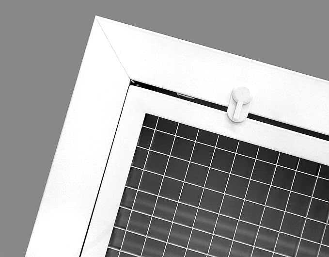 HVAC Premium 30" x 18" Cube Core Eggcrate Return Air Filter Grille for 1" Filter - Aluminum - White [Outer Dimensions: 32.5" x 20.5]
