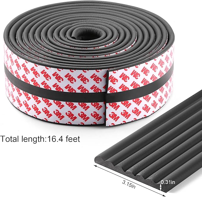 Baby Proofing Edge Corner Protector, 16.4 ft Edge Guards Padding with 3M Adhesive, Extra-Wide Soft NBR Rubber Foam Padding, Furniture,Sharp Edge Safety Corner Edge Bumper Guard-Black