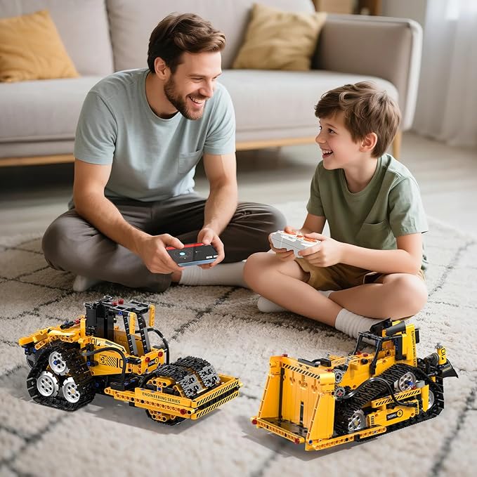 5 in 1 STEM Robot Building Kit, 535 Pcs Remote Control Excavator Science Educational Kit, Technic Coding Robotic Toys Gift for Kids 6 7 8 9 10 11 12+ Years Old Boys Girls
