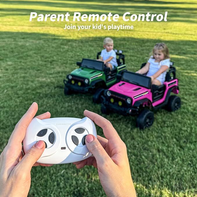 24V Kids Ride on Car, Kids Electric Vehicles Car Ride on Toy Truck for Toddlers w/Remote Control, 400W Motor - Pink