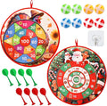 Thanksgiving Games: 29" Turkey Dart Board with PE Sticky Balls for Kids | Double-Sided Christmas Santa Toss Games for Family Party | Indoor & Outdoor Darts Set, 8 Polyethylene Balls & Darts