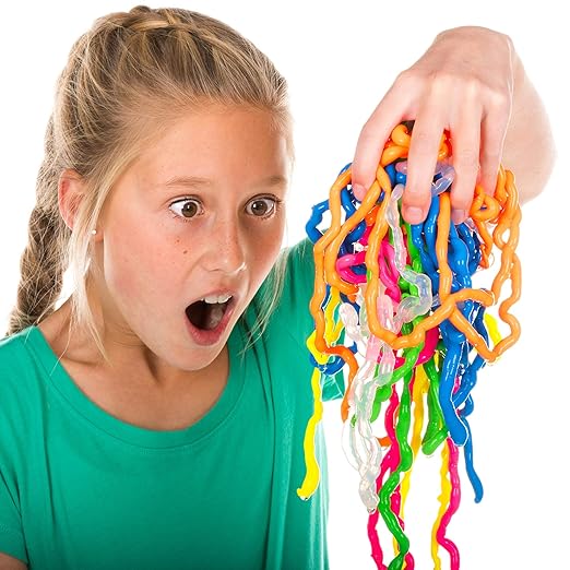 Steve Spangler Science String Slime Deluxe Kit, Includes Pink, Blue, Yellow & Clear (3.4 oz. Each) – DIY Slime Science Experiment Kit for Kids, Learn/Teach Science of Polymers, Exciting STEM Activity