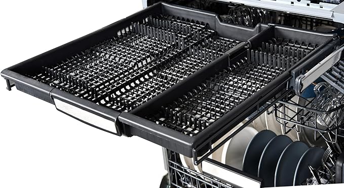 Kenmore 24" Built-in Stainless Steel Tub Dishwasher EasyFlex 3rd, SmartWash, UltraWash, TurboDry, MoreSpace Plus Adjustable Rack, Energy Star Certified, Black