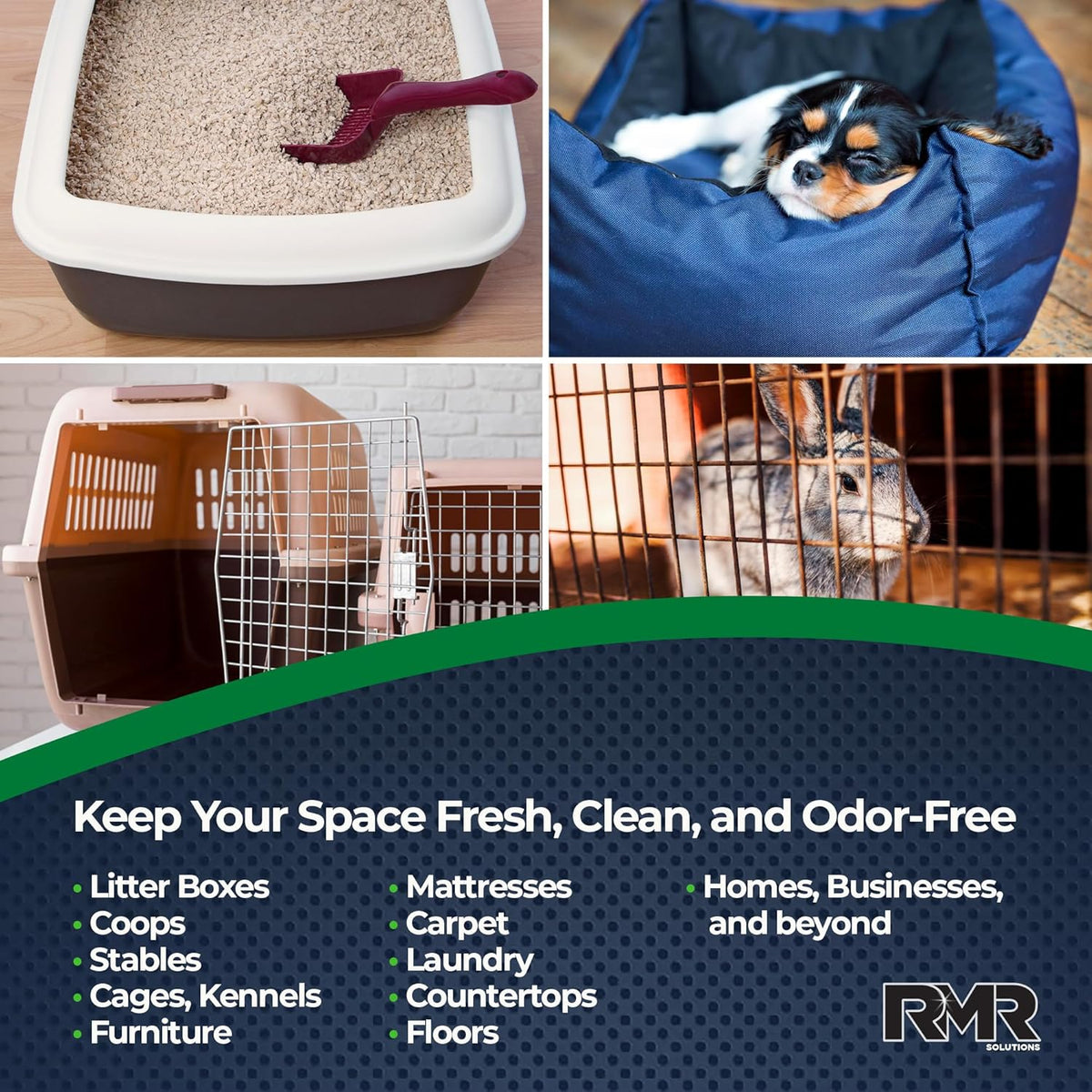 RMR Xtreme Pet Odor Eliminator Spray - Neutralize Strong Urine, Litter, Furniture, Crate, and Animal Smells, 15 Ounces, Unscented