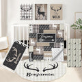 Personalized Woodland Deer Crib Set - 5 Pcs Nursery Bedding Set With Double Layer, Soft Bedding Sets For Boys, Girls, Toddlers, Infants