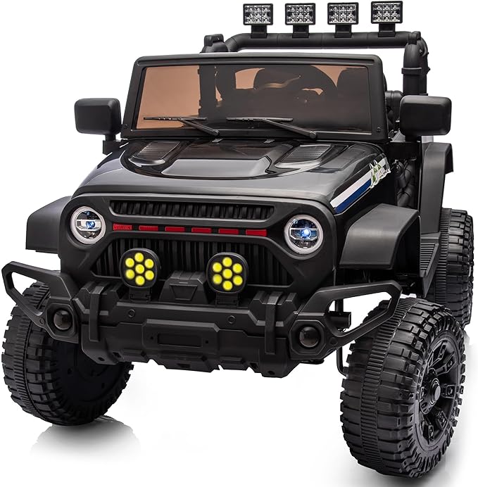 24V Kids Ride on Car, Kids Electric Vehicles Car Ride on Toy Truck for Toddlers w/Remote Control, 400W Motor - Black