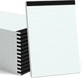 Graph Paper Pad 8.5 x 11, 24 Pack, 4x4 Graph Ruled, Grid Paper Pad 8-1/2" x 11", Blueprint Quadrille Pad, Easy Tears Off, Grid Pad Notebook 8.5 x 11, White 70 GSM Graft Paper, 30 Sheets/Pad