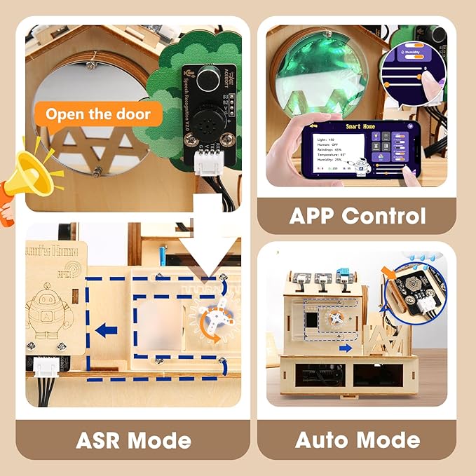 STEM Kits for Kids Age 12+, ACEBOTT IoT Smart Home Kit for Teens, STEM Toys Compatible with Arduino & Scratch, Coding Set with House Building, Sensors & App Control, Gift for Teens & Adults