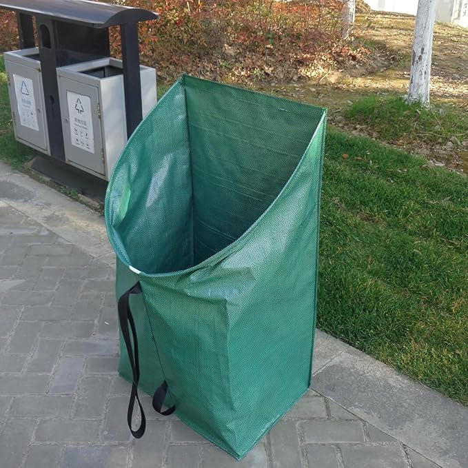 Leaf collector,Heavy leaf pick up tools,Foldable yard waste bag,Large Yard Dustpan-Type Leaf Bags,Reusable Lawn and Leaf Garden Bag with Reinforced Carry Handles (200L)
