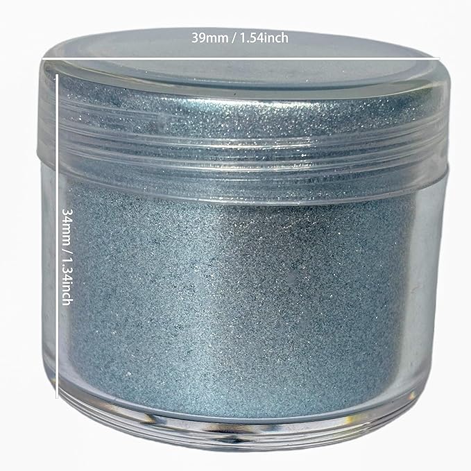 Premium Diamond Mica Powder Pigment- for Epoxy, Resin, Soap, Paint, Woodworking, Acrylic Pouring, Bath Bombs, Fishing Lures - DIY Arts and Crafts Additive (Super Shiny Silver)