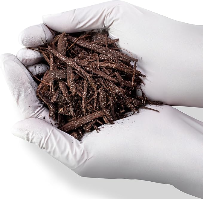 Organic Brown Mulch by Gardenera - Enhance Soil Health and Plant Vitality - 2 QUARTS