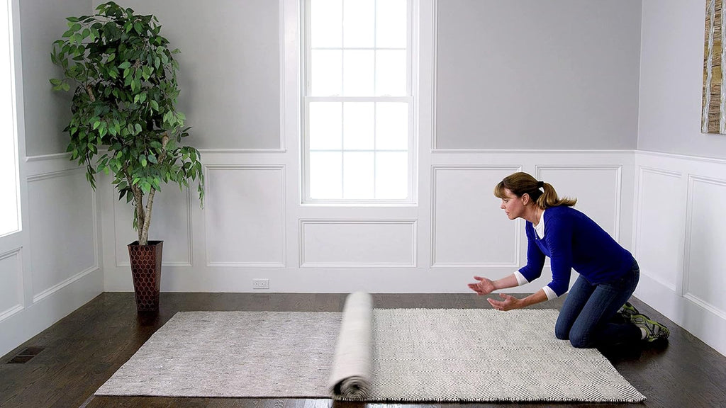 RUGPADUSA - Dual Surface - 5'x8' - 1/8" Thick - Felt + Rubber - Non-Slip Backing Rug Pad - Adds Low-Profile Comfort and Protection