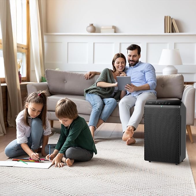 WINIX 5520 Air Purifier for Home Large Room Up to 1882 Ft² in 1 Hr With Air Quality Monitor, True HEPA, High Deodorization Carbon Filter and Auto Mode, Captures Pet Allergies, Smoke, Dust.