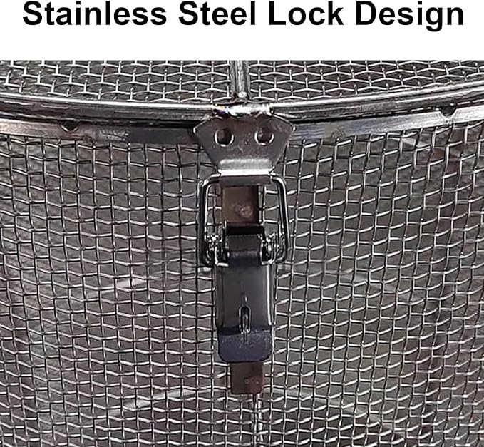 Stainless Steel Pump Filter Cover Water Pump Protective Cover Sump Pump Anti-Clogging Outdoor 1mm Mesh Pump Cover Barrier Durable And Strong For Septic Tanks Farm Irr(Size:30x50cm/11.8"x19.6",Color:B)