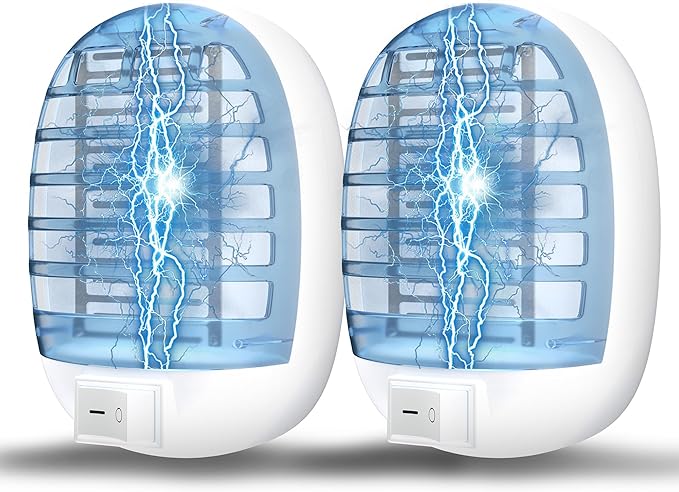 Indoor Bug Zappers, Fly Traps for Indoors, Insect Traps for Home Mosquito Killer for Kids & Pets, Home, Kitchen, Bedroom, Baby Room, Office (2 Packs)
