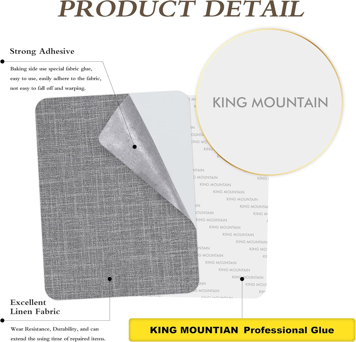 Fine Linen Repair Patches - Self-Adhesive Fabric Patches, Extra Large 8x11 Inch, Multi Color, For Linen Sofa & Clothes Repair