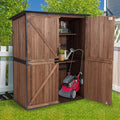 Outdoor Storage Cabinet with Adjustable Shelves, Large Metal Frame Garden Shed for Bike & Tool Storage, Lockable Waterproof Vertical Cabinet Box for Backyard, Patio, Lawn, Deck