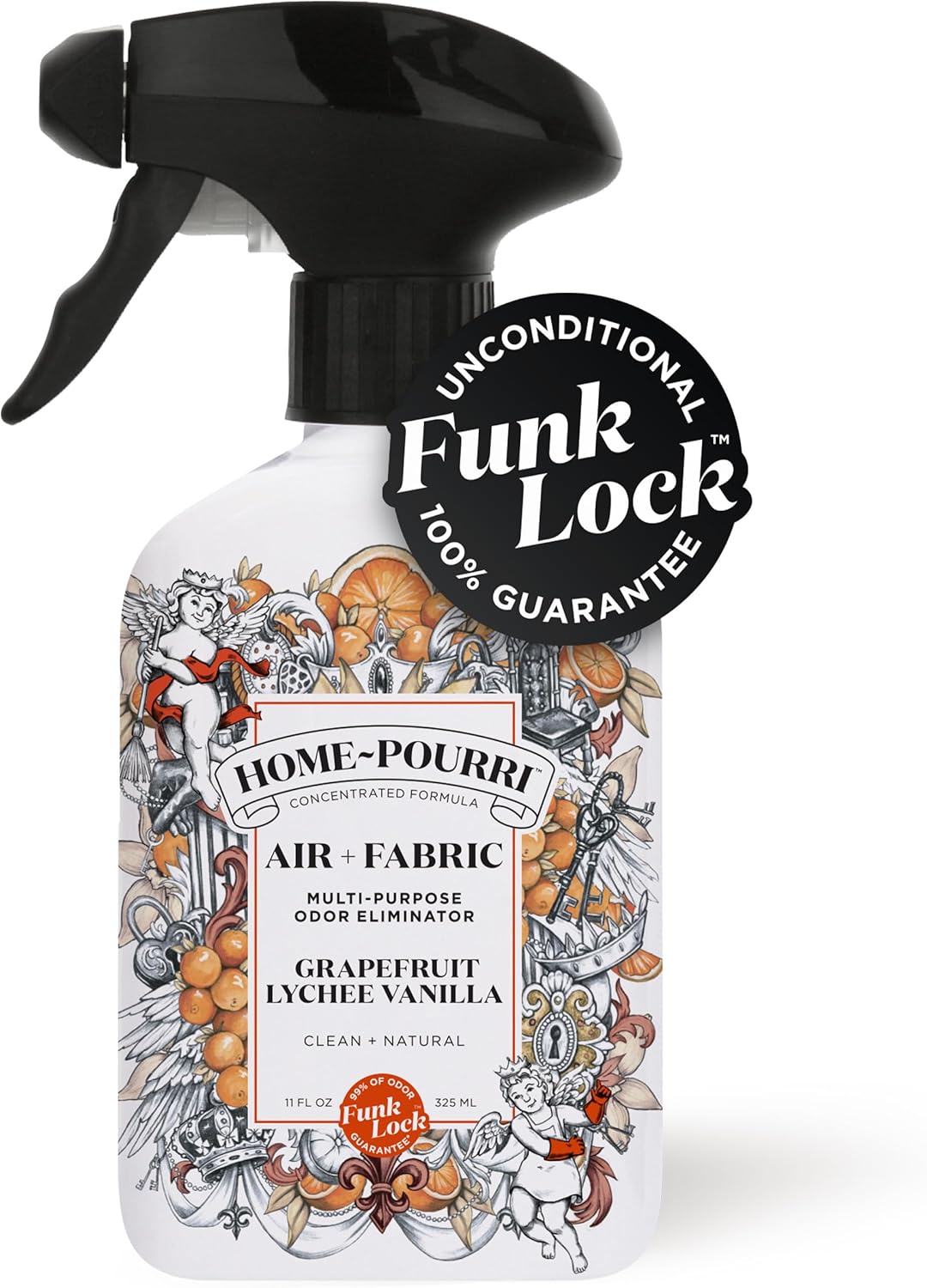 Home-Pourri Air + Fabric Multi-Purpose Odor Freshener Spray, Grapefruit Lychee Vanilla, 11 Fl Oz - Vanilla and Grapfruit Lychee