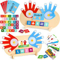 2 in 1 Wooden Montessori Toys for Kids - Number Counting Blocks & ABC Game Toys for 3-5, Preschool Educational Learning Toys for Toddlers 4-6, Birthday Christmas Stocking Stuffers Gifts for Boys Girls