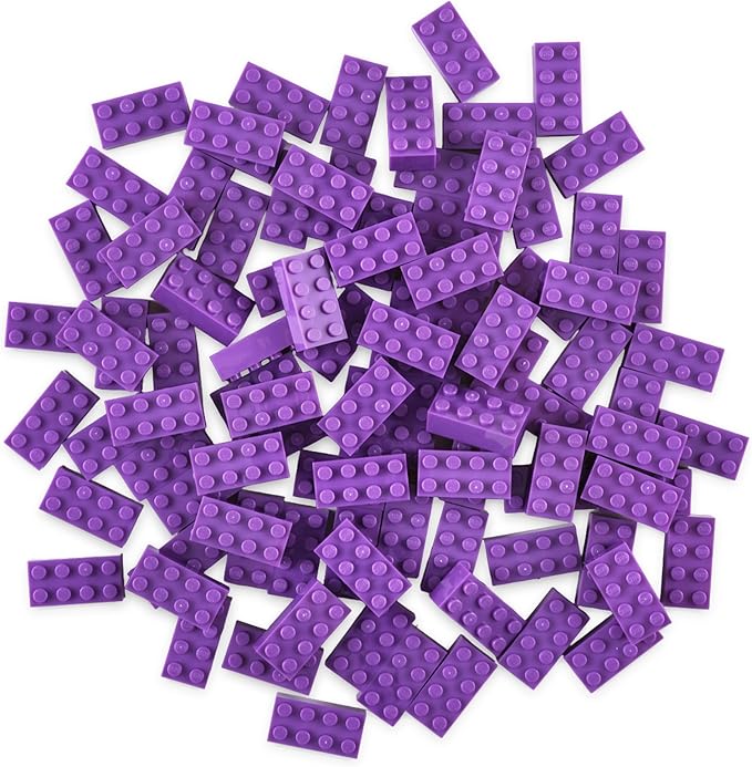Strictly Briks Classic Bricks Starter Kit, Purple, 96 Pieces, 2x4 Studs, Building Creative Play Set for Ages 3 and Up, 100% Compatible with All Major Brick Brands