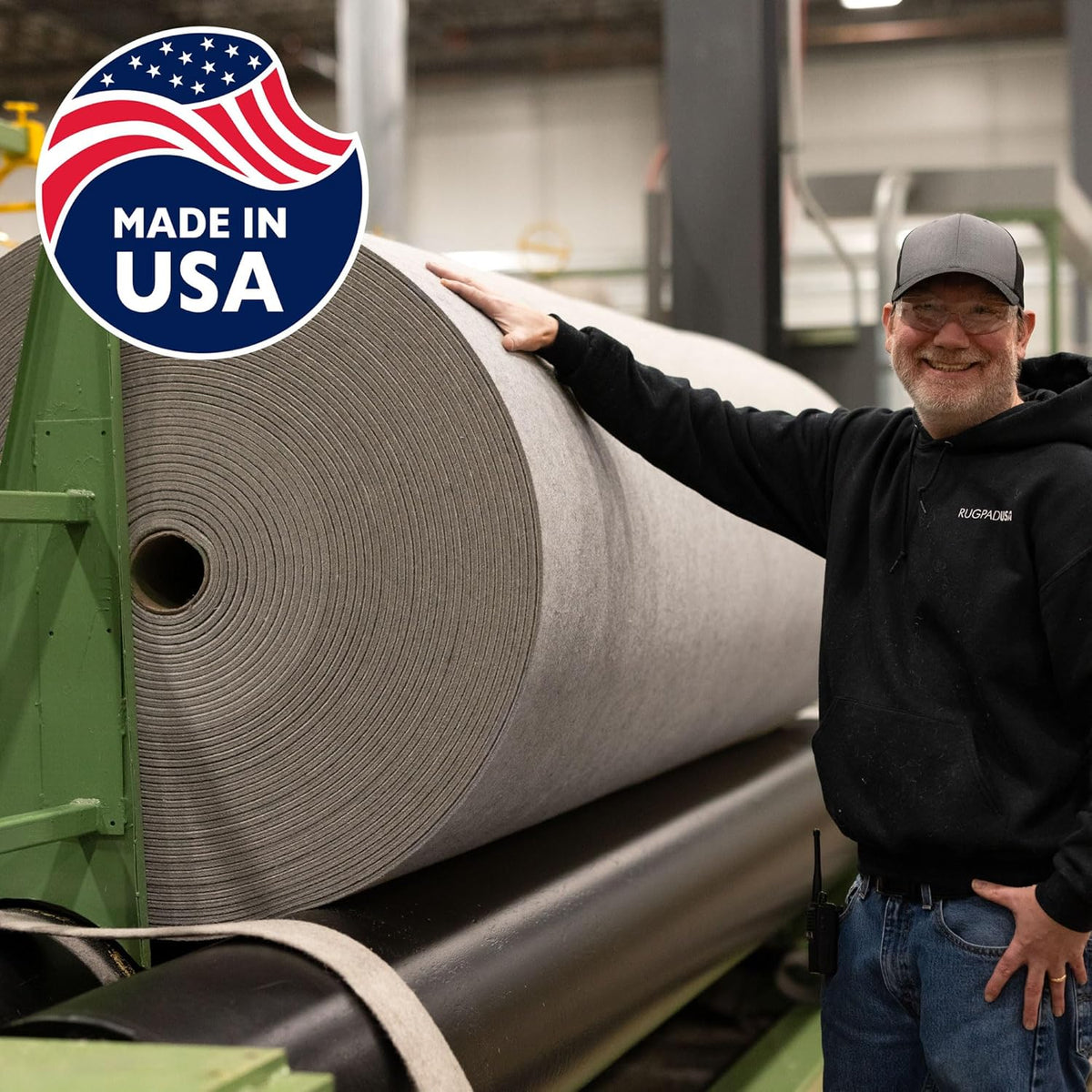 RUGPADUSA - Eco-Plush - 7'x10' - 1/2" Thick - 100% Felt - Luxurious Cushioned Rug Pad - Available in 3 Thicknesses, Many Custom Sizes
