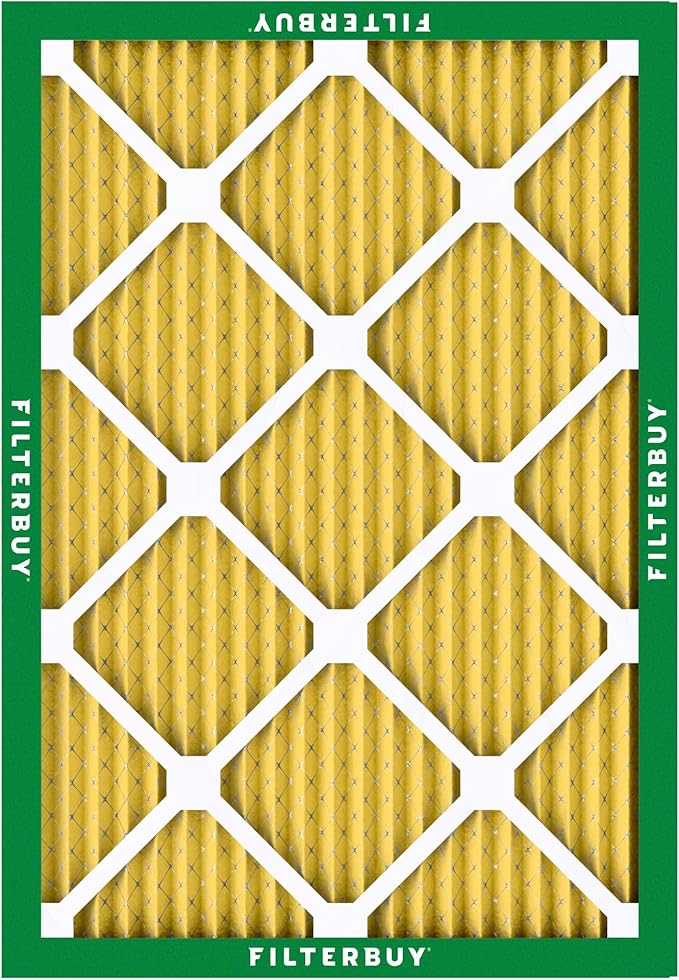 Filterbuy 20x22x1 Air Filter MERV 11 Superior Pet & Allergy Defense (12-Pack), Electrostatic Pleated HVAC AC Furnace Filters Replacement, Made in USA (Actual Size: 19.50 x 21.50 x 0.75)